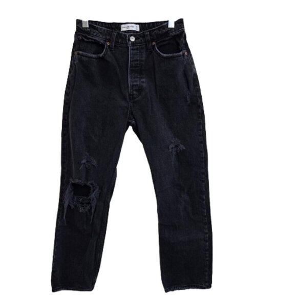 Abercrombie & Fitch Washed Black High Rise Curve Love Jeans - Picture 1 of 9